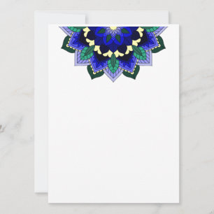 Mandala Pattern 02 in donkerblauw Kaart