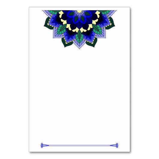 Mandala Pattern 02 in donkerblauw Kaart (Voorkant)