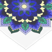 Mandala Pattern 02 in donkerblauw Lange Tafelloper (Hoek)