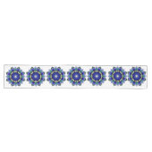 Mandala Pattern 02 in donkerblauw Lange Tafelloper (Horizontaal)