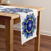 Mandala Pattern 02 in donkerblauw Lange Tafelloper (Voorbeeld)