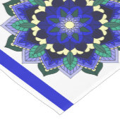 Mandala Pattern 02 in donkerblauw Middelmatige Tab Medium Tafelloper (Hoek)