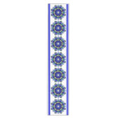 Mandala Pattern 02 in donkerblauw Middelmatige Tab Medium Tafelloper (Voorkant)