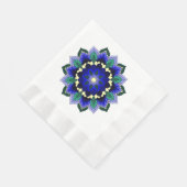 Mandala Pattern 02 in donkerblauw Napkin Servet (Hoek)