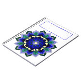 Mandala Pattern 02 in donkerblauw Notitieboek (Linkerzijde)
