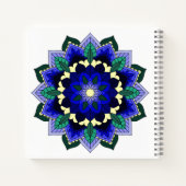 Mandala Pattern 02 in donkerblauw Notitieboek (Achterkant)