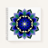 Mandala Pattern 02 in donkerblauw Notitieboek (Voorkant)