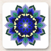 Mandala Pattern 02 in donkerblauw Onderzetter (Voorkant)