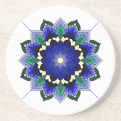 Mandala Pattern 02 in donkerblauw Onderzetter (Voorkant)