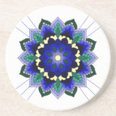 Mandala Pattern 02 in donkerblauw Onderzetter (Voorkant)