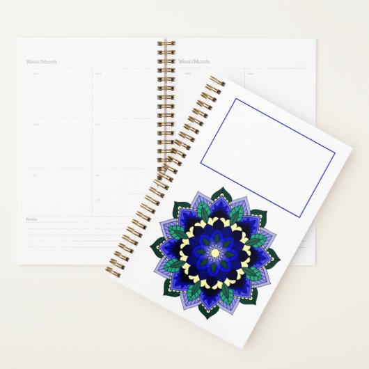 Mandala Pattern 02 in donkerblauw Planner (Display)