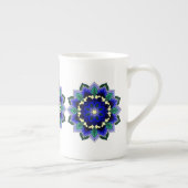 Mandala Pattern 02 in donkerblauw Porselein Kop (Rechts)