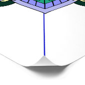 Mandala Pattern 02 in donkerblauw Poster (Hoek)