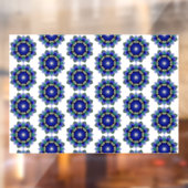 Mandala Pattern 02 in donkerblauw Raamsticker (Vel 2)