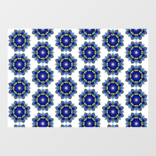 Mandala Pattern 02 in donkerblauw Raamsticker
