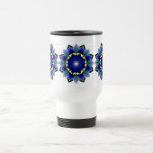 Mandala Pattern 02 in donkerblauw Reisbeker (Center)