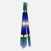 Mandala Pattern 02 in donkerblauw Stropdas (Voorkant)