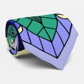 Mandala Pattern 02 in donkerblauw Stropdas (Opgerold)