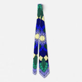 Mandala Pattern 02 in donkerblauw Stropdas (Achterkant)