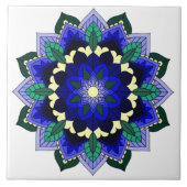 Mandala Pattern 02 in donkerblauw Tegeltje (Voorkant)