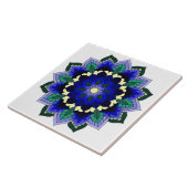 Mandala Pattern 02 in donkerblauw Tegeltje (Zijkant)