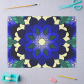 Mandala Pattern 02 in donkerblauw Tissuepapier (Craft)