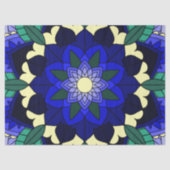 Mandala Pattern 02 in donkerblauw Tissuepapier (Voorkant)