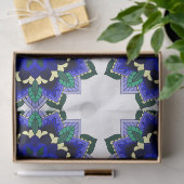 Mandala Pattern 02 in donkerblauw weefselpapier Tissuepapier (Geschenk)