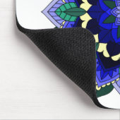 Mandala Pattern 02 in donkerblauwe Muismat (Hoek)