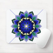Mandala Pattern 02 in donkerblauwe Muismat (Met muis)