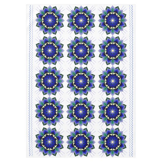 Mandala Pattern 02 in donkerblauwe tablet Tafelkleed (Voorkant)