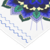 Mandala Pattern 02 in donkerblauwe tablet Tafelkleed (Gekanteld)
