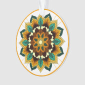 Mandala Pattern 02 in geel en geelbruin Ornament (voorkant)