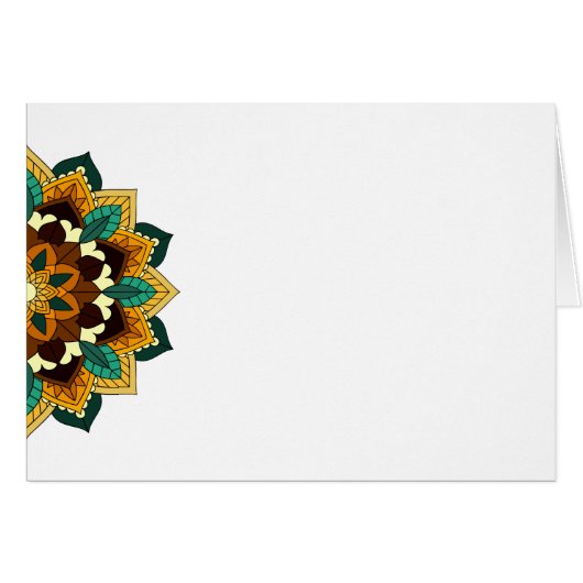 Mandala Pattern 02 in geel & tan (Voorkant Horizontaal)