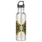 Mandala Pattern 02 in geel & tan 710 Ml Water Bo Waterfles (Voorkant)