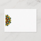 Mandala Pattern 02 in geel & tan Advieskaart (Achterkant)