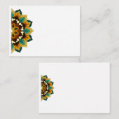 Mandala Pattern 02 in geel & tan Advieskaart (Voorkant / Achterkant)