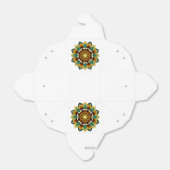 Mandala Pattern 02 in geel & tan Bedankdoosjes (Uitgevouwen)