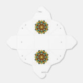 Mandala Pattern 02 in geel & tan Bedankdoosjes (Uitgevouwen)