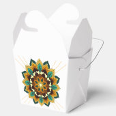 Mandala Pattern 02 in geel & tan Bedankdoosjes (Geopend)