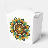 Mandala Pattern 02 in geel & tan Bedankdoosjes (Achterkant)