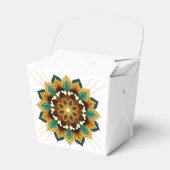 Mandala Pattern 02 in geel & tan Bedankdoosjes (Voorkant Zijde)