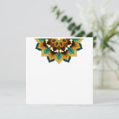 Mandala Pattern 02 in geel & tan Bedankkaart (Staand voorkant)