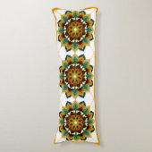 Mandala Pattern 02 in geel & tan Body Cushion Lichaamskussen (Voorkant Verticaal)