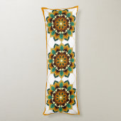 Mandala Pattern 02 in geel & tan Body Cushion Lichaamskussen (Achterkant (Verticaal))