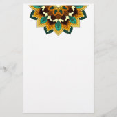 Mandala Pattern 02 in geel & tan Briefpapier (Voorkant)