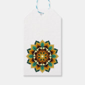 Mandala Pattern 02 in geel & tan Cadeaulabel (Voorkant)