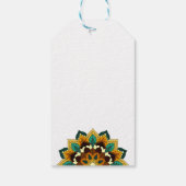 Mandala Pattern 02 in geel & tan Cadeaulabel (Achterkant)