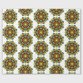 Mandala Pattern 02 in geel & tan Cadeaupapier (Vlak)