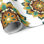 Mandala Pattern 02 in geel & tan Cadeaupapier (Rol Hoek)